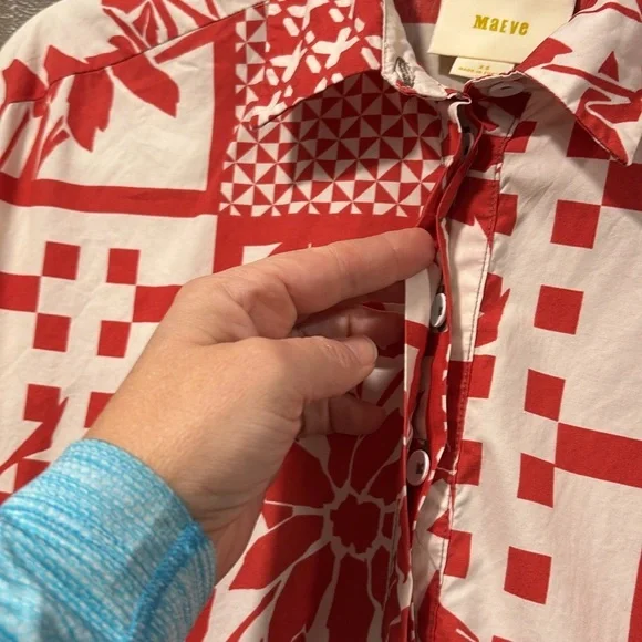 Maeve Anthropologie Dress Sz XS The Printmaker boho babydoll - Picture 6 of 11